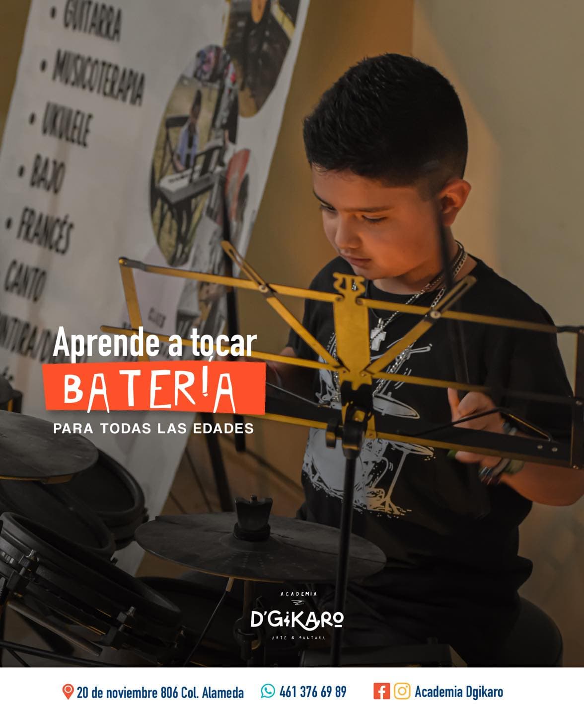 Clases de Batería en Celaya - D'Gikaro